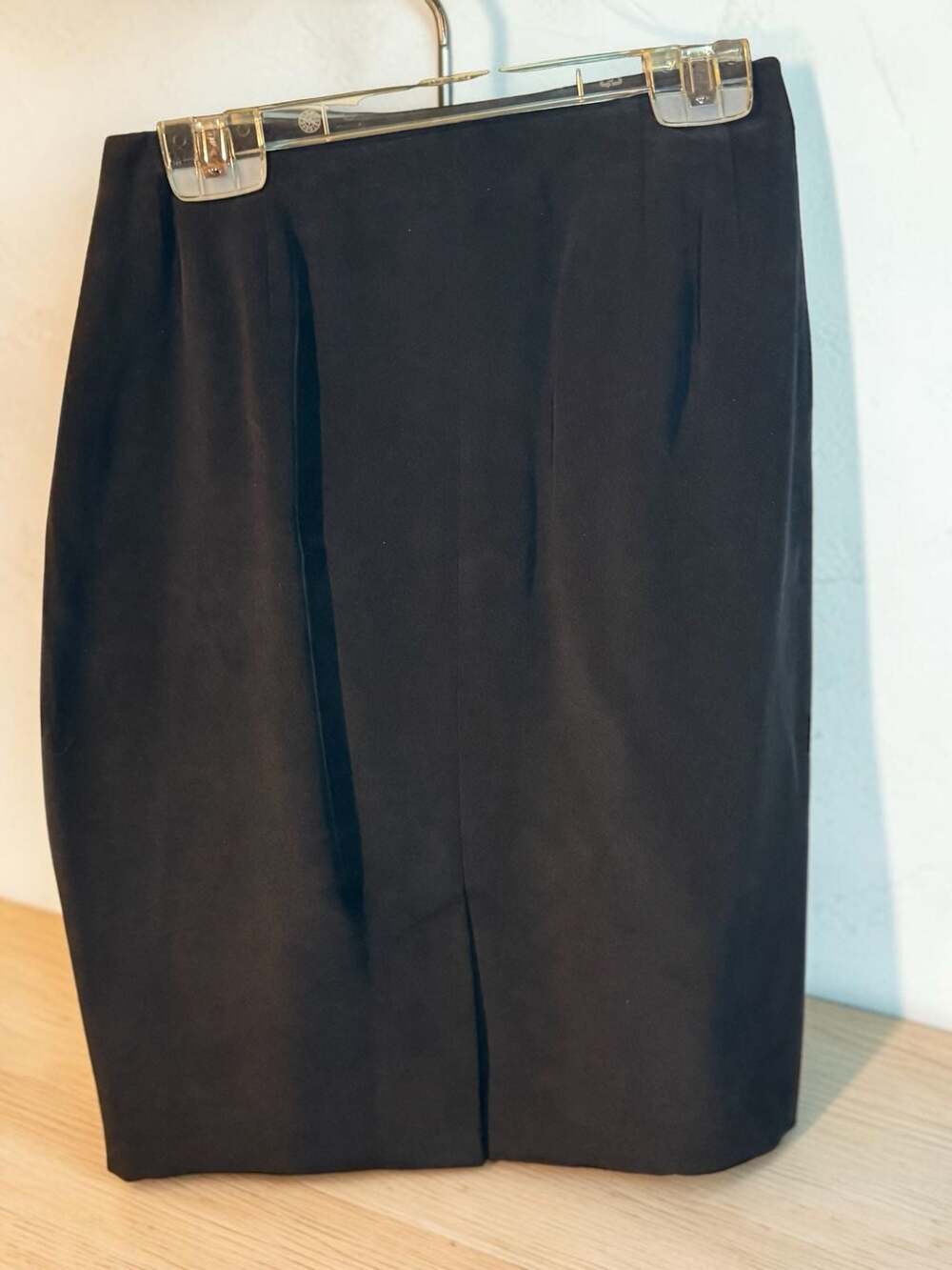 Silx Vintage 100% Silk Black Pencil Skirt Size 4